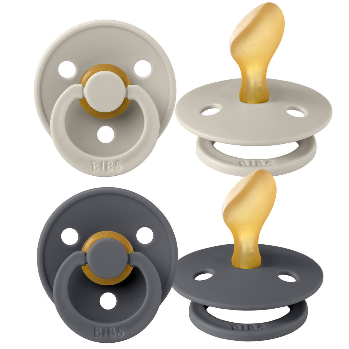 Bibs Sand/Iron 6-18 mnd 2 Stuks Anatomische Fopspeen