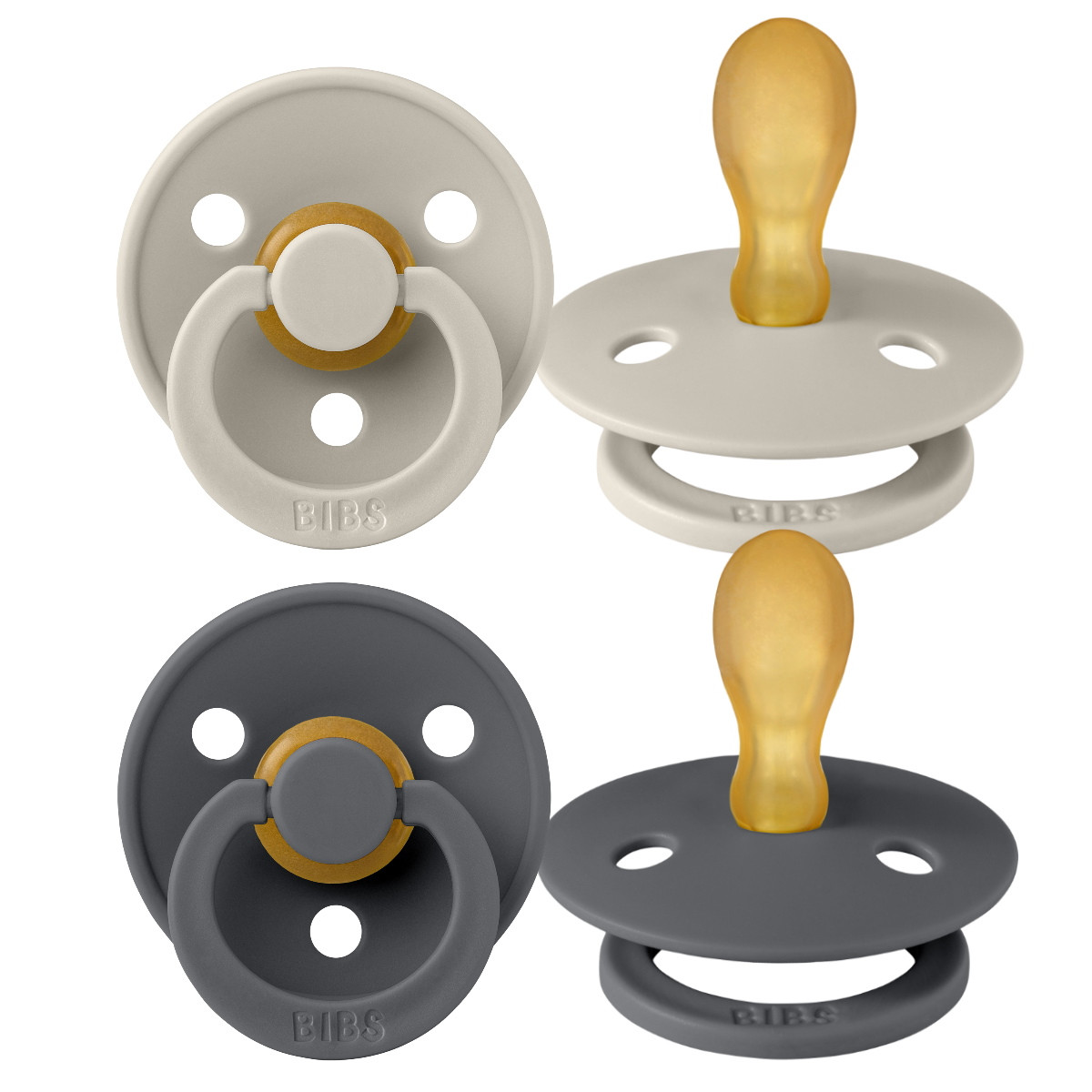 Bibs Sand/Iron 6-18 mnd 2 Stuks Symmetrische Fopspeen