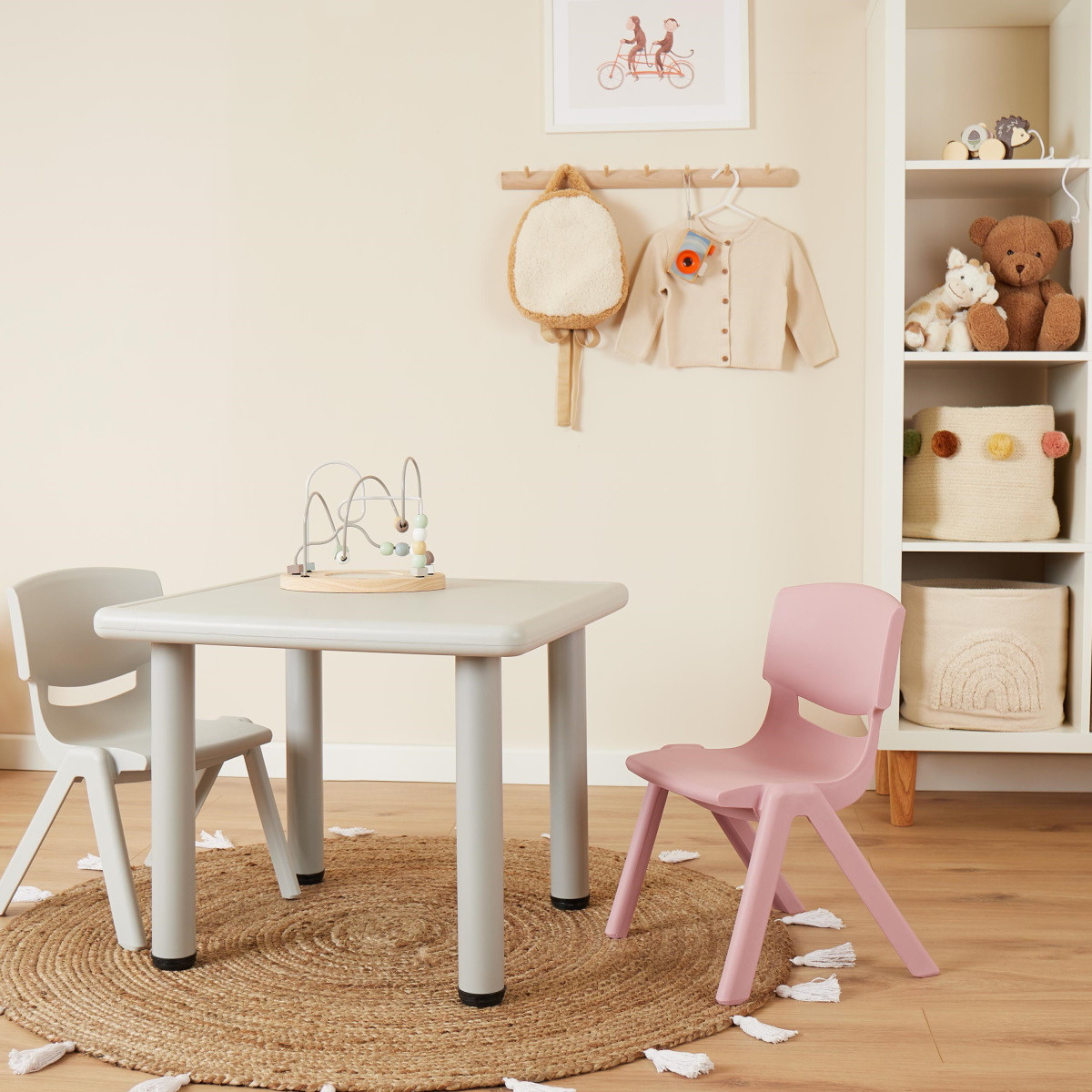 Bieco Antique Roze Kunststof Kinderstoeltje