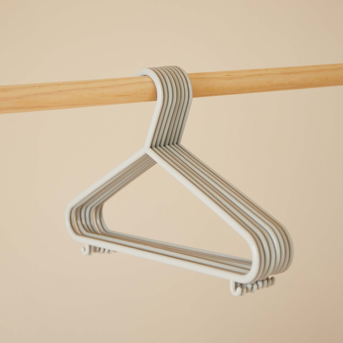 Bieco Kledinghangers Kunststof Grijs 8 Stuks