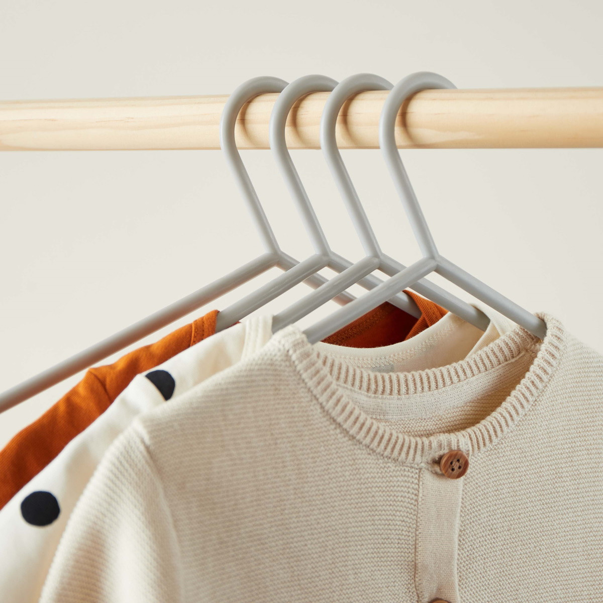 Bieco Kledinghangers Kunststof Grijs 8 Stuks