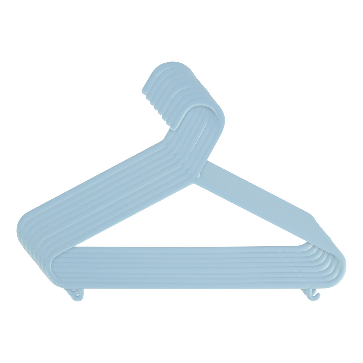 Bieco Kledinghangers Kunststof Hazy Blue 8 stuks
