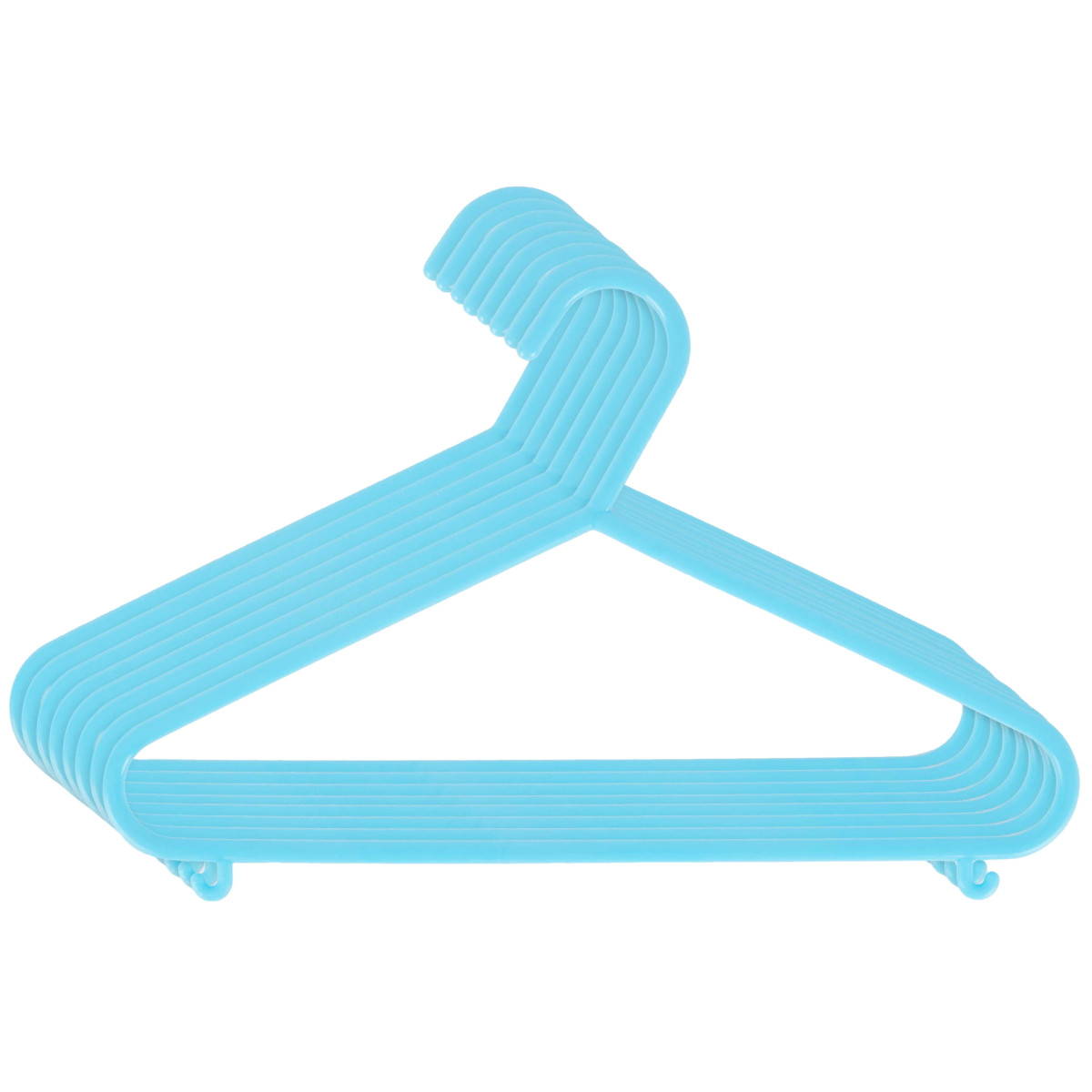 Bieco Kledinghangers Kunststof Licht Blauw 8 stuks