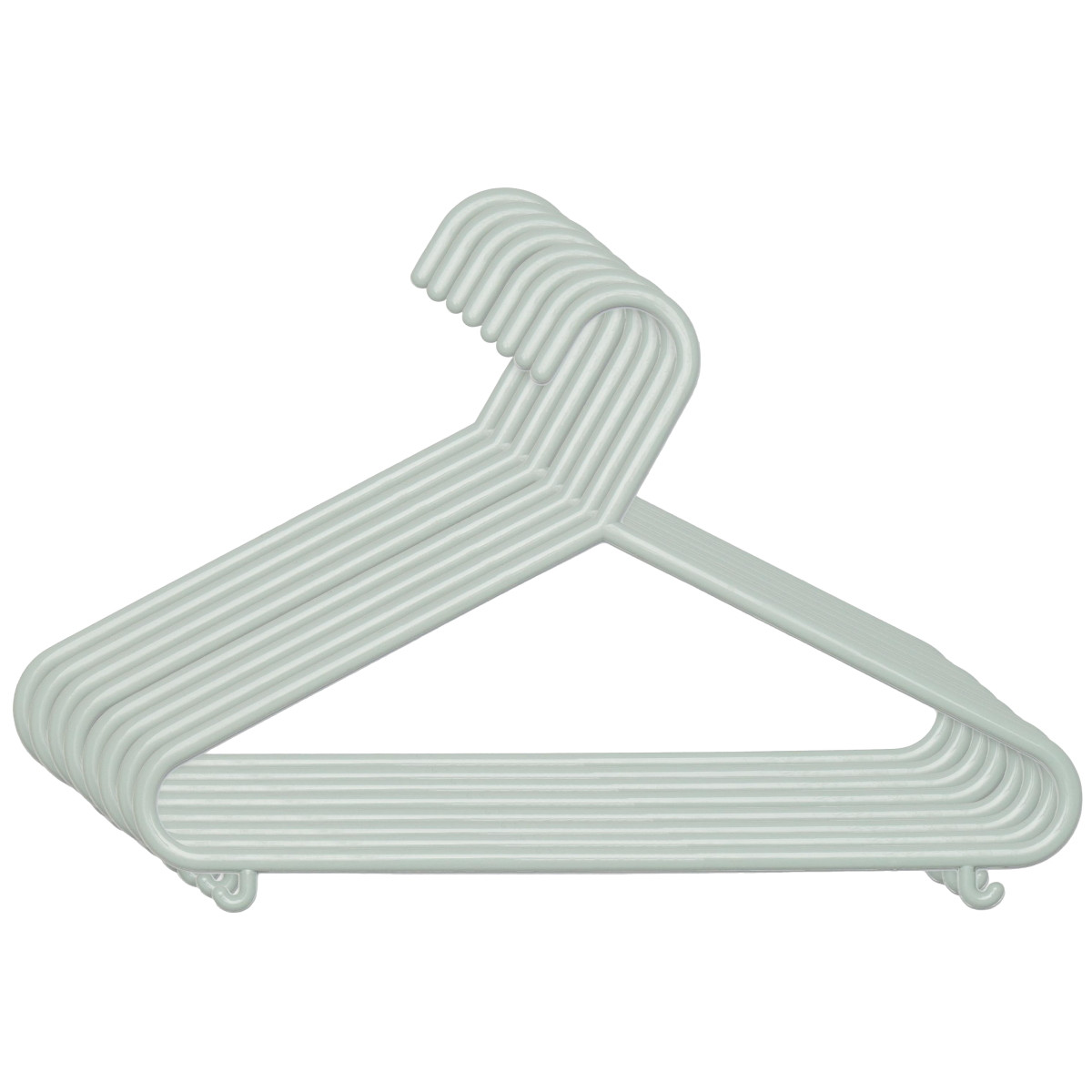 Bieco Kledinghangers Kunststof Stonegreen 8 stuks