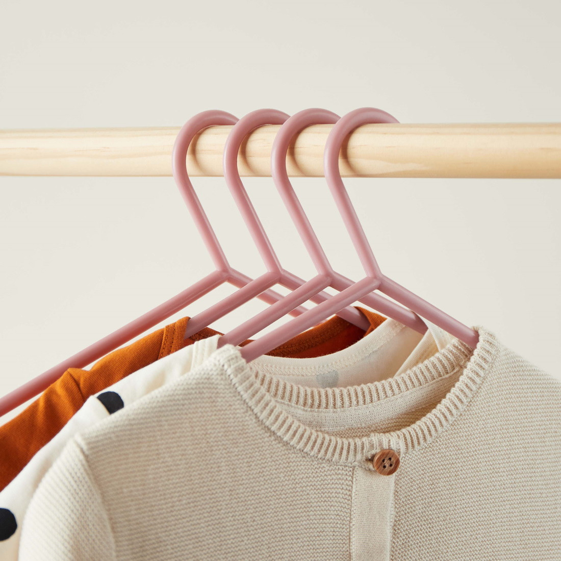 Bieco Kledinghangers Kunststof Oudroze 8 Stuks