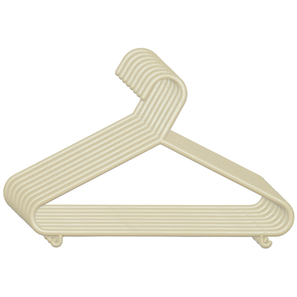 Bieco Kledinghangers Kunststof Vanille 8 stuks