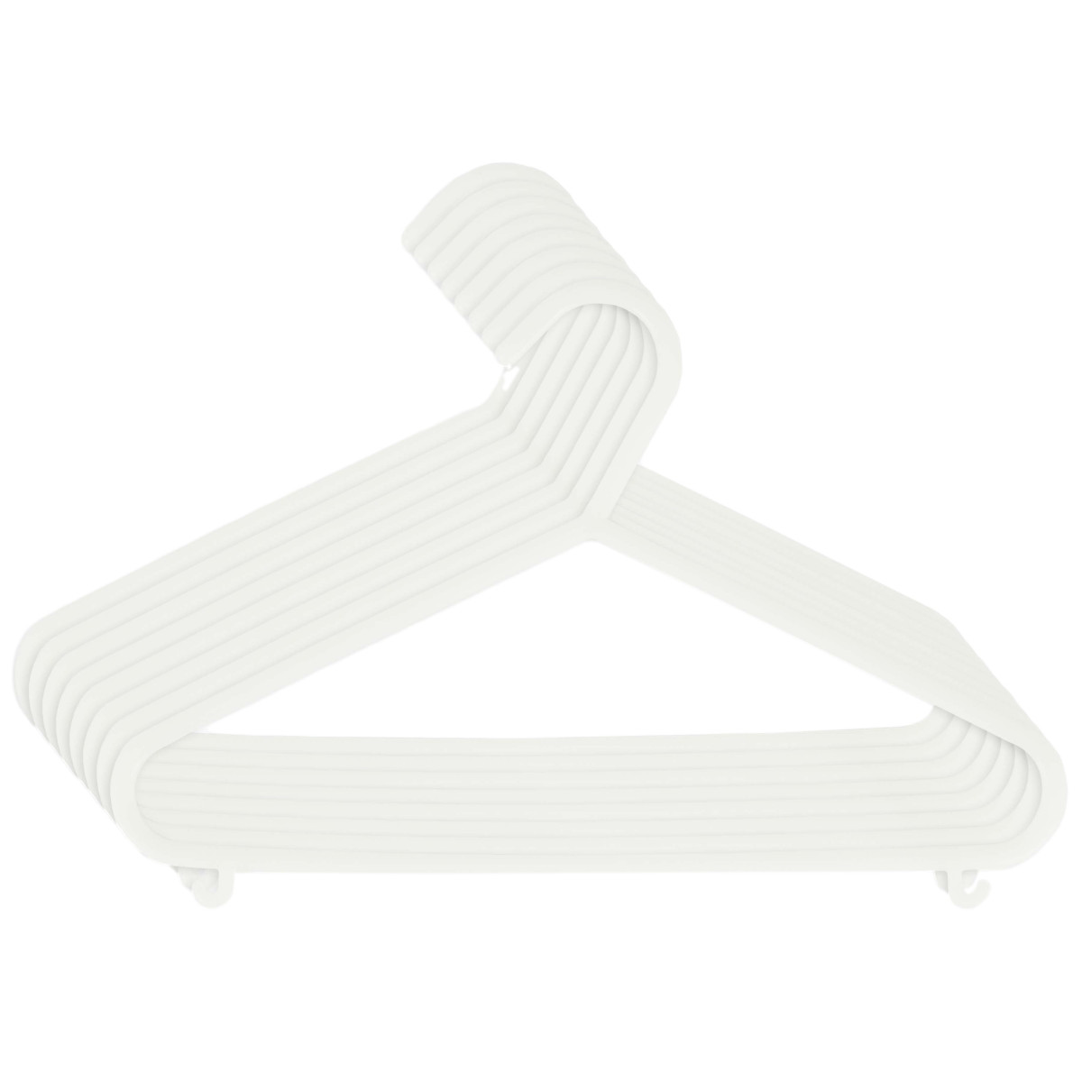 Bieco Kledinghangers Kunststof Wit 8 stuks