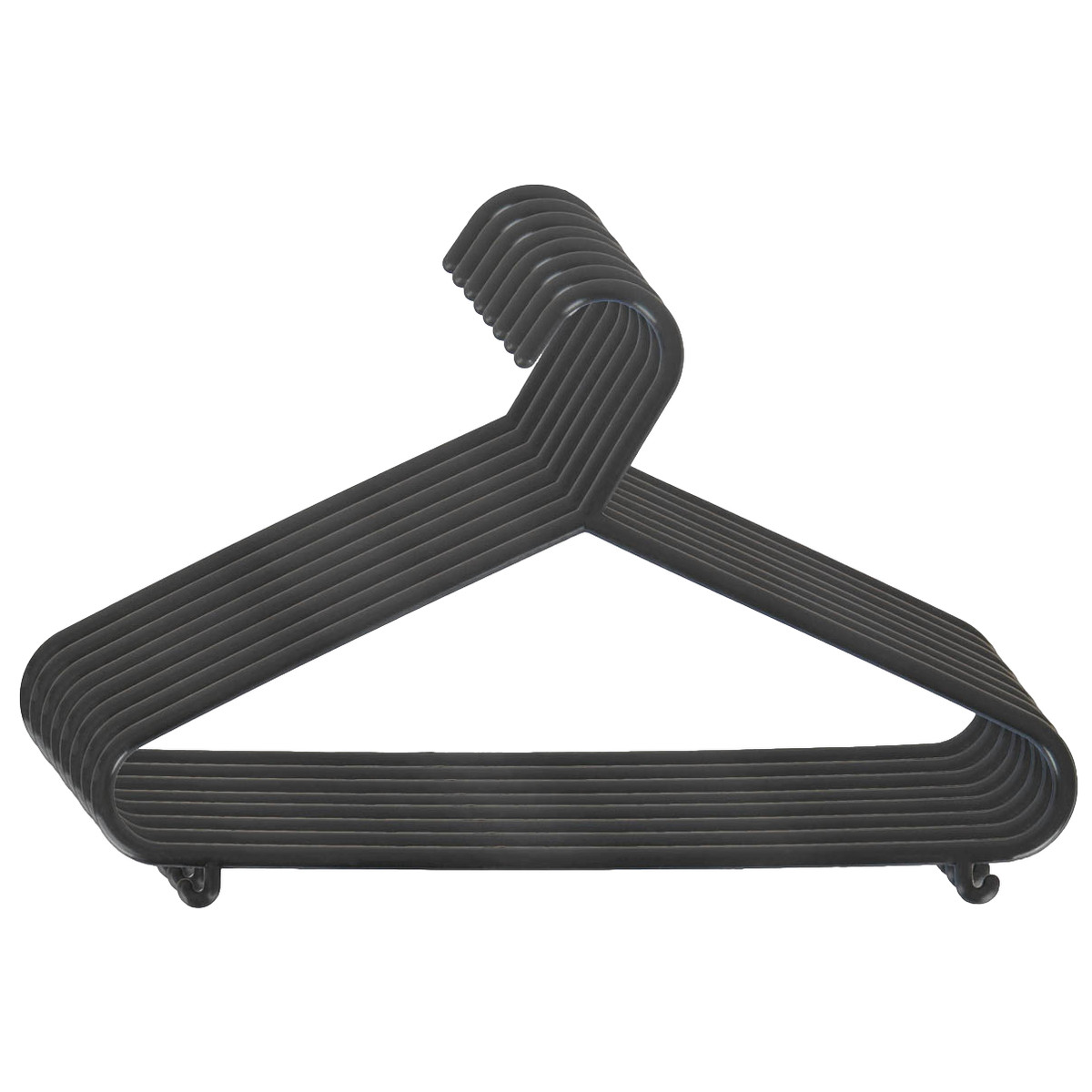 Bieco Kledinghangers Kunststof Zwart 8 stuks