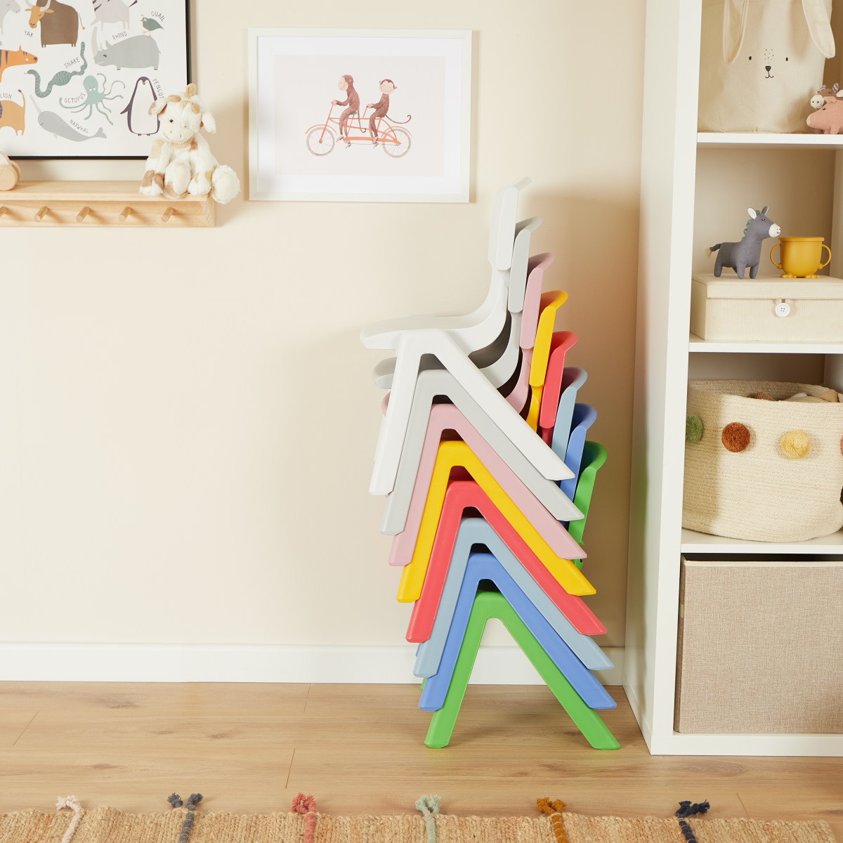 Bieco Antique Roze Kunststof Kinderstoeltje