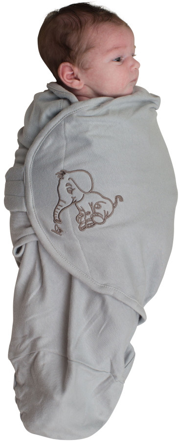 Bo Jungle Baby Wrap Grey Large Wikkeldeken