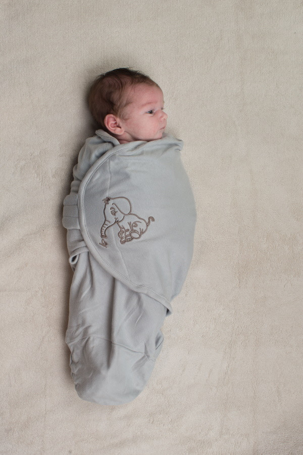 Bo Jungle Baby Wrap Grey Large Wikkeldeken