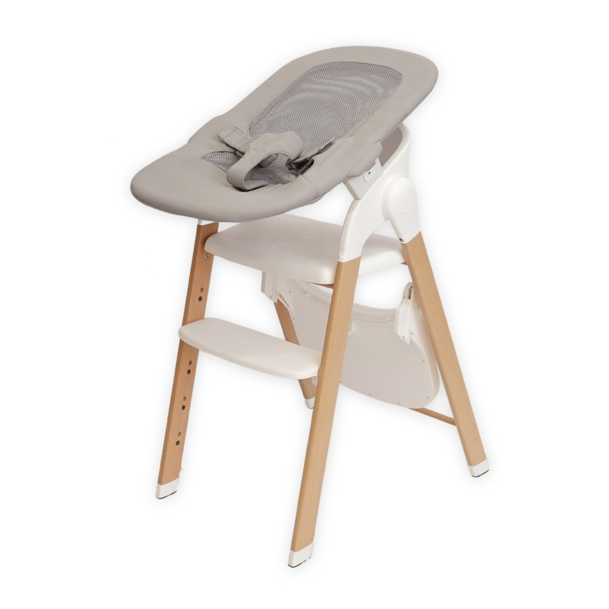 Bo Jungle Grow With Me Pure White Wipstoel en Kinderstoel