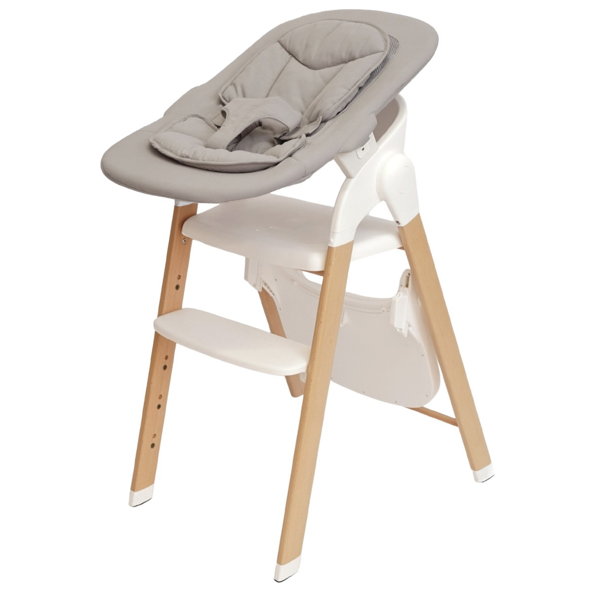 Bo Jungle Grow With Me Pure White Wipstoel en Kinderstoel