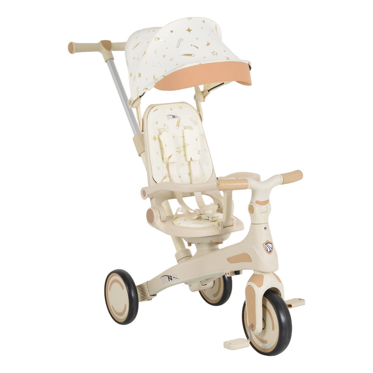 Byox Juno Beige 1-5 jaar Driewieler met Duwstang