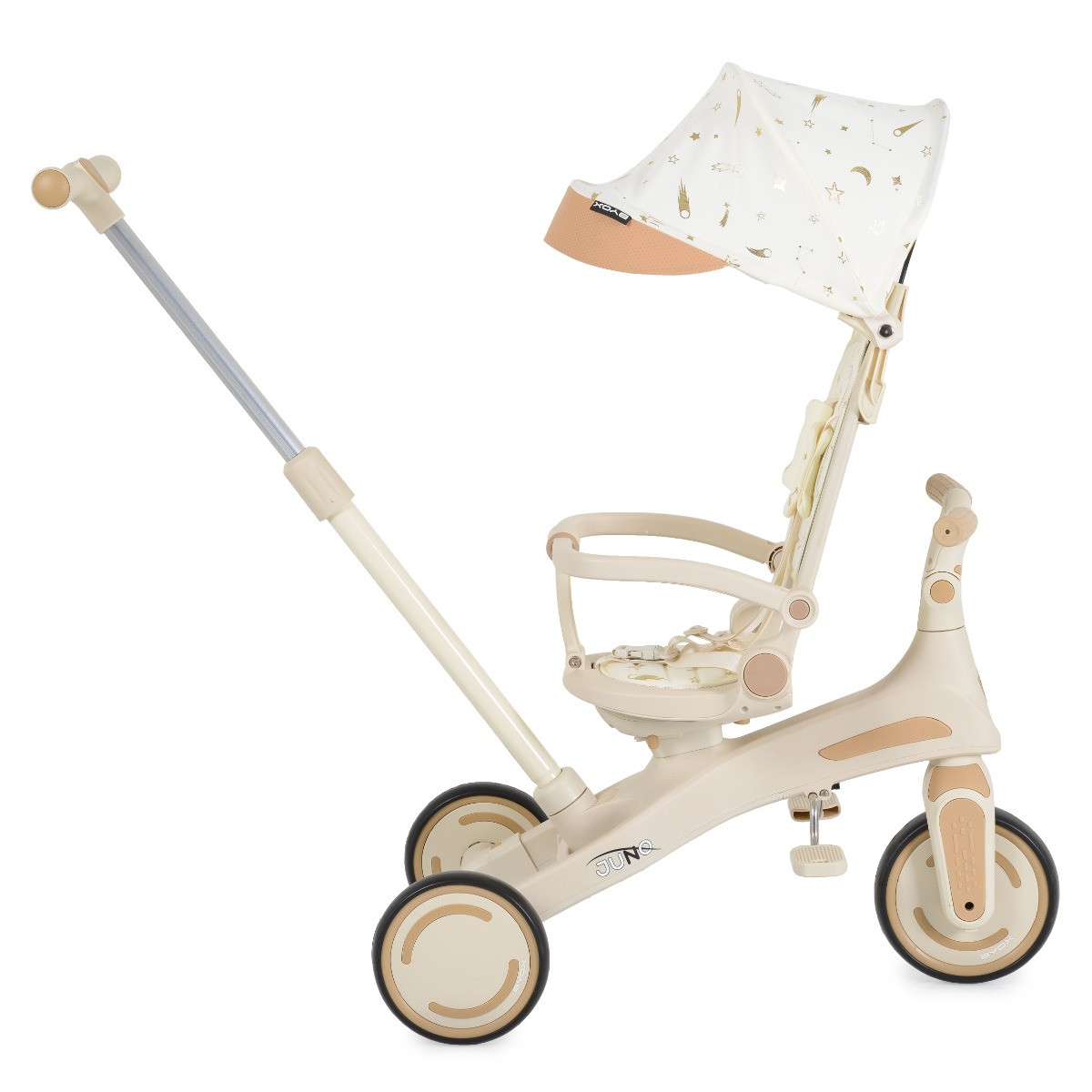 Byox Juno Beige 1-5 jaar Driewieler met Duwstang
