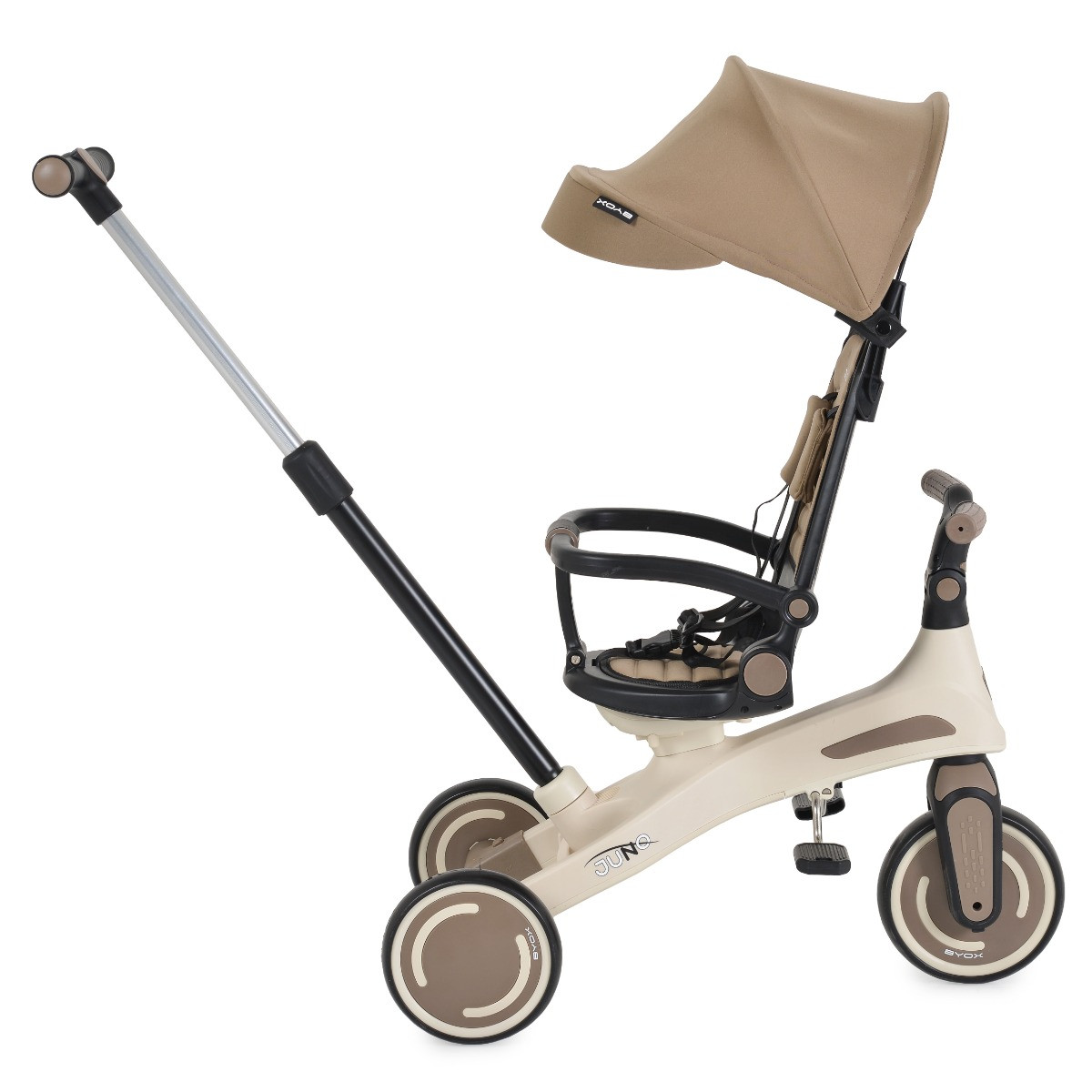 Byox Juno Brown 1-5 jaar Driewieler met Duwstang
