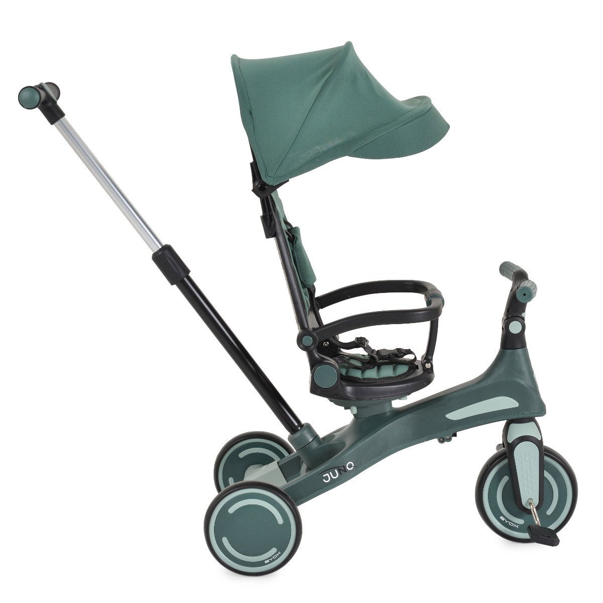 Byox Juno Green 1-5 jaar Driewieler met Duwstang