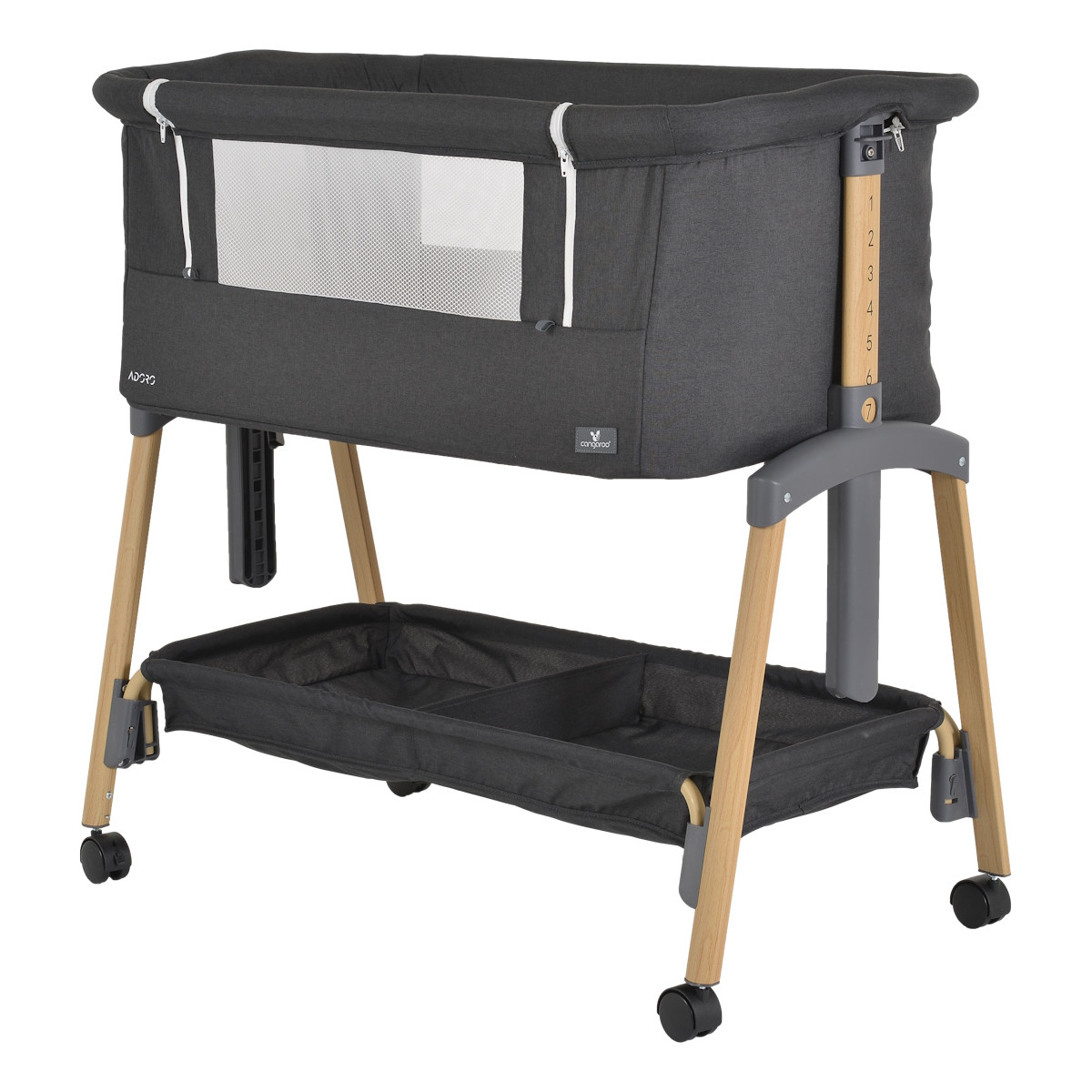 Cangaroo Adoro Black Wieg aan Bed