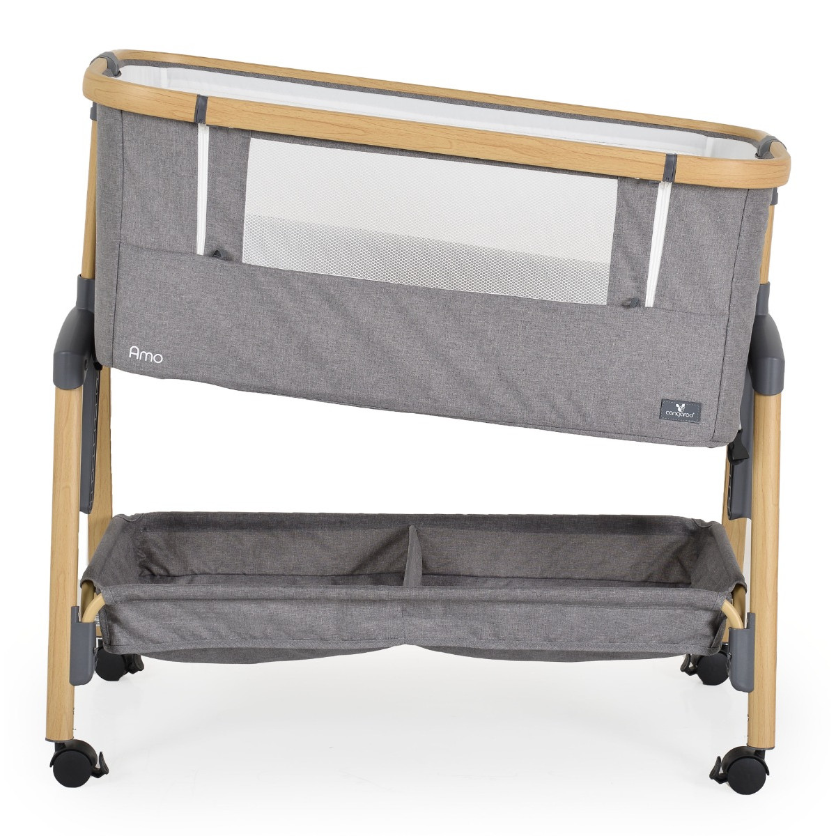 Cangaroo Amo Dark Grey Wieg Aan Bed