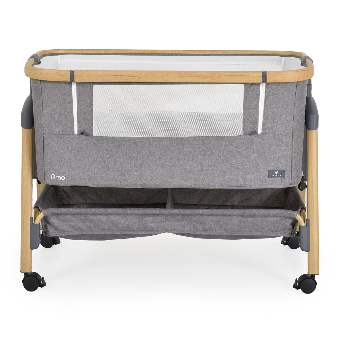 Cangaroo Amo Dark Grey Wieg Aan Bed