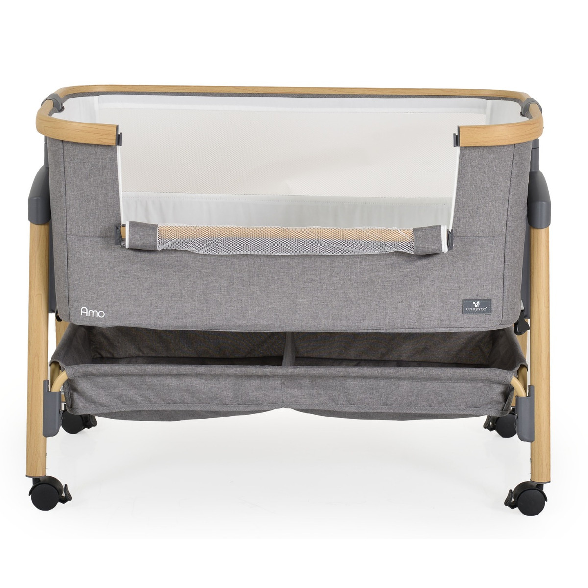 Cangaroo Amo Dark Grey Wieg Aan Bed