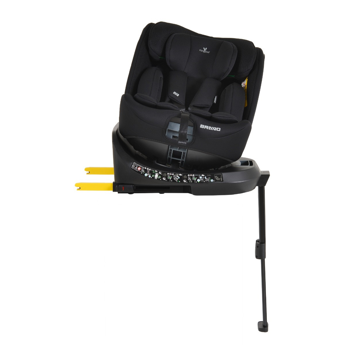 Weekendaanbieding: Cangaroo Bravo Black 40-150 cm 360° i-Size Autostoel