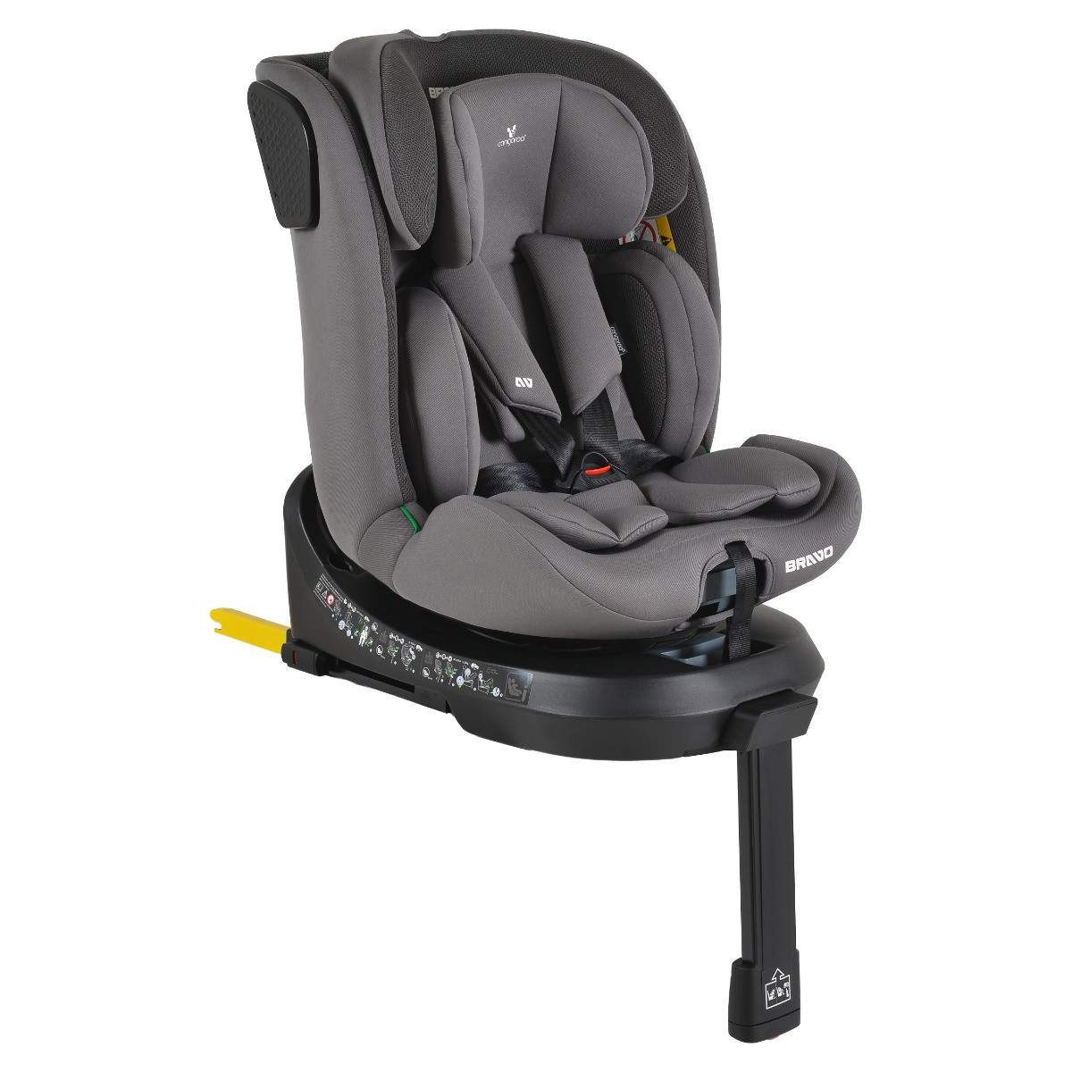 Weekendaanbieding: Cangaroo Bravo Grey 40-150 cm 360° i-Size Autostoel