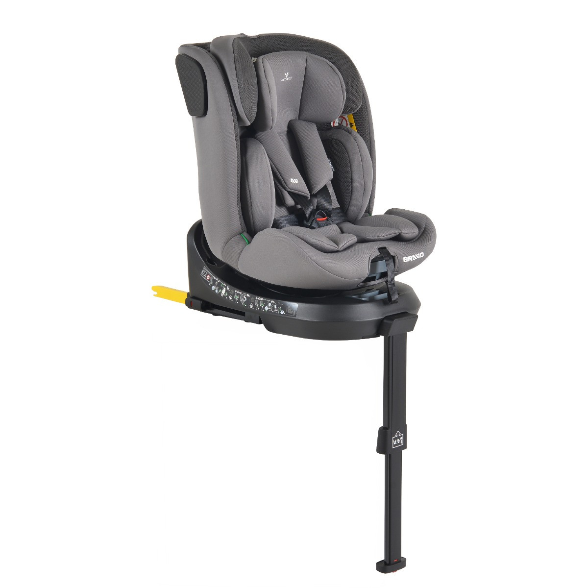 Weekendaanbieding: Cangaroo Bravo Grey 40-150 cm 360° i-Size Autostoel