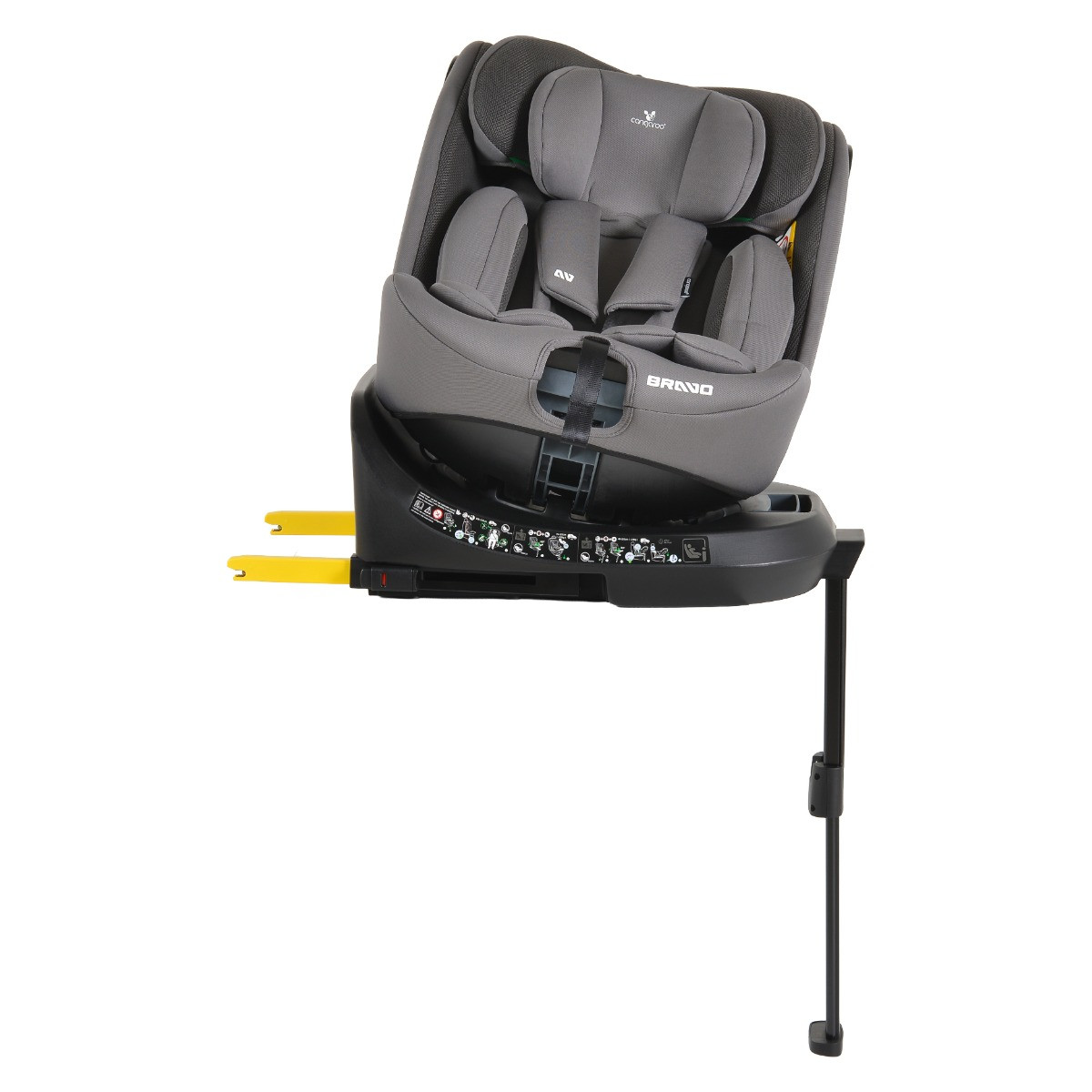 Weekendaanbieding: Cangaroo Bravo Grey 40-150 cm 360° i-Size Autostoel
