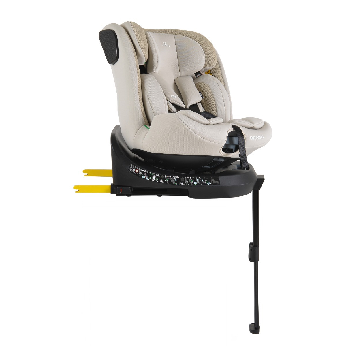 Weekendaanbieding: Cangaroo Bravo Vanilla Beige 40-150 cm 360° i-Size Autostoel