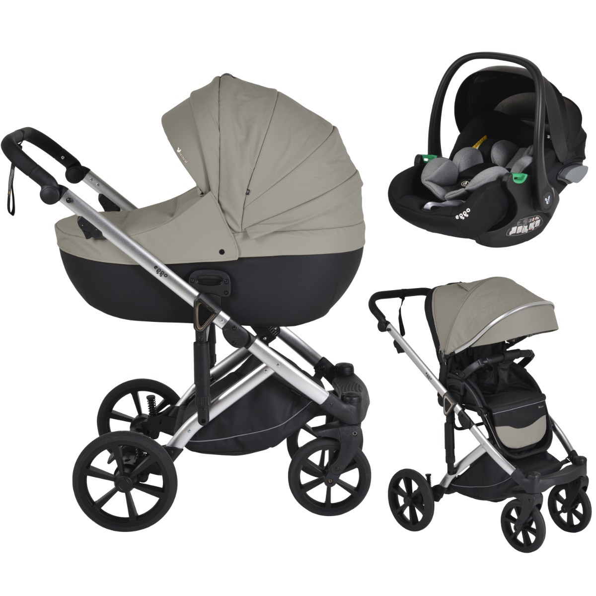 Cangaroo Eggo Pigeon Grey 3-in-1 Kinderwagen
