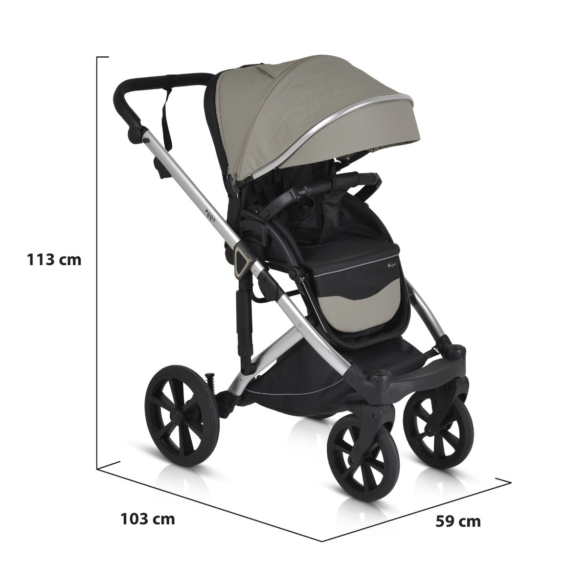 Cangaroo Eggo Pigeon Grey 3-in-1 Kinderwagen