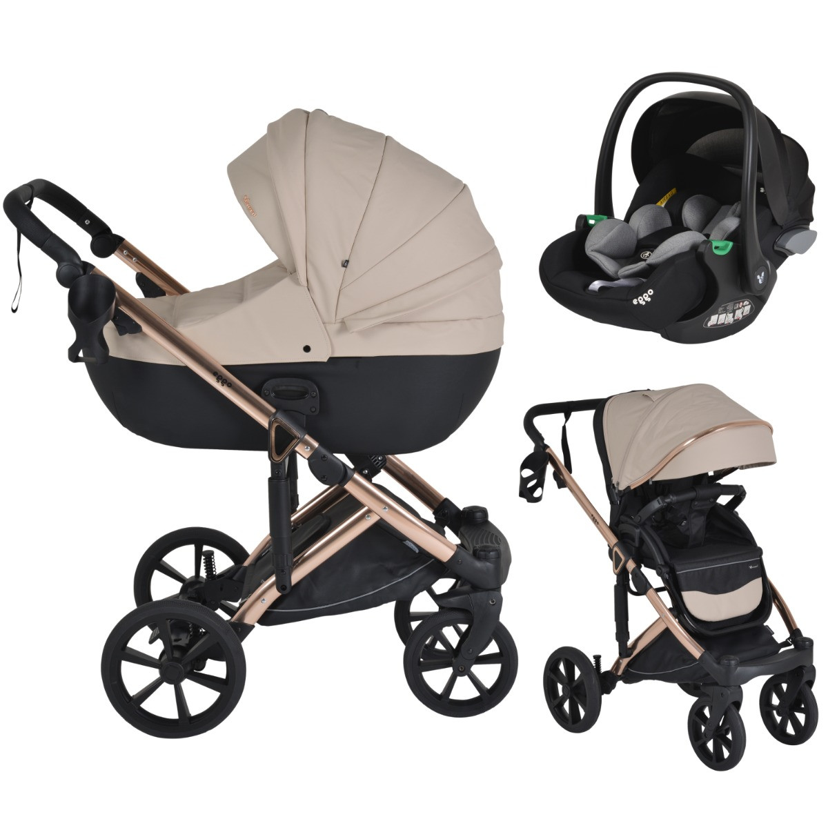 Cangaroo Eggo Sand Beige 3-in-1 Kinderwagen