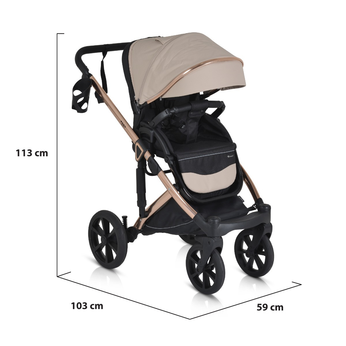 Cangaroo Eggo Sand Beige 3-in-1 Kinderwagen