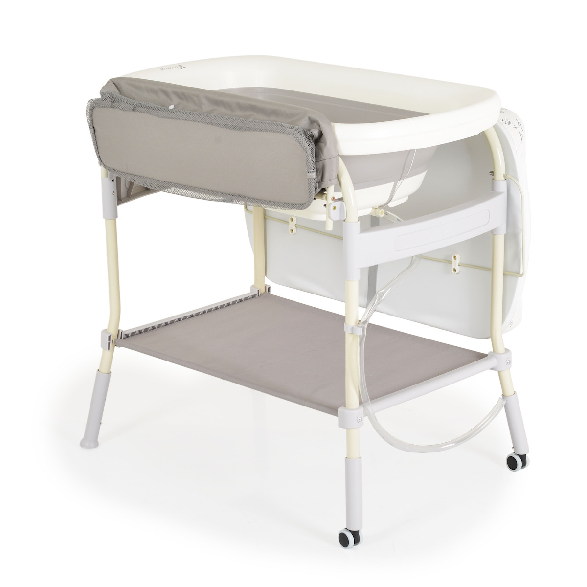 Cangaroo Garda Wit/Grijs 2-in-1 Badje en Luiertafel