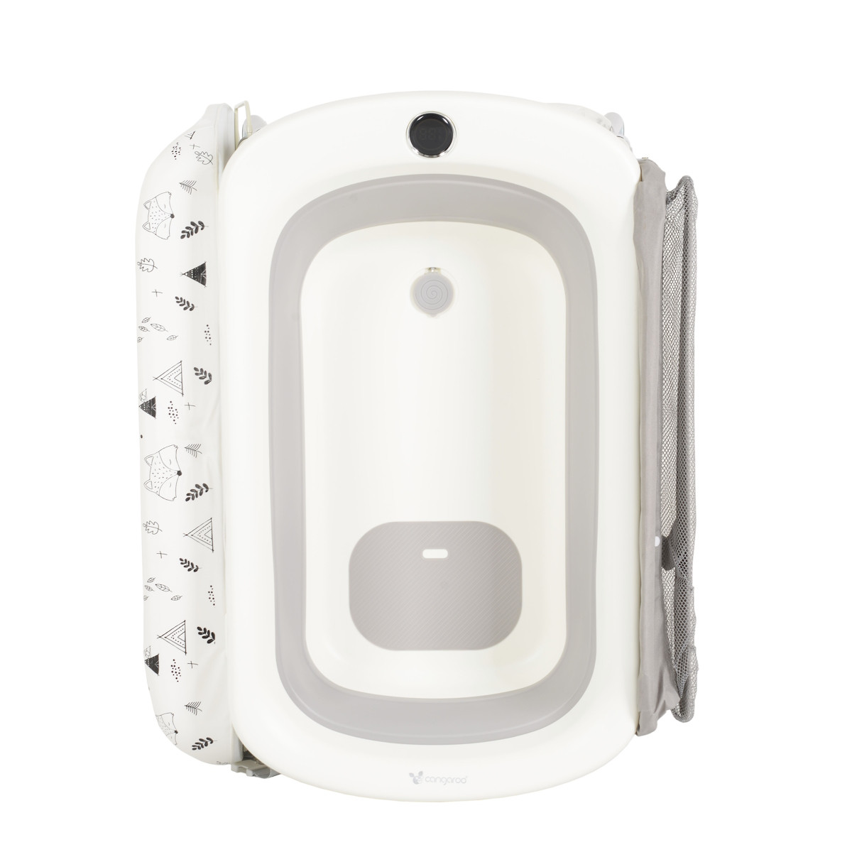 Cangaroo Garda Wit/Grijs 2-in-1 Badje en Luiertafel