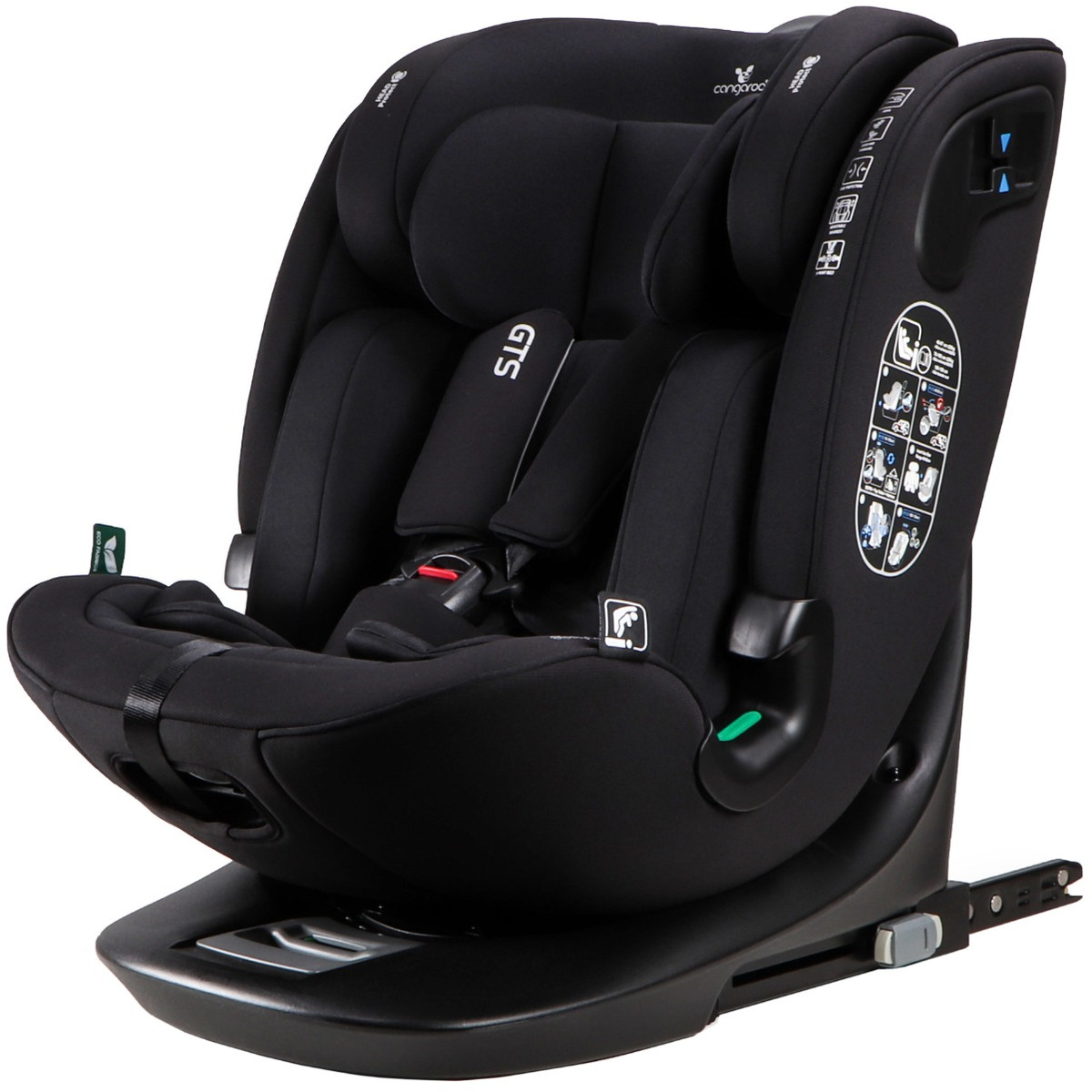 Cangaroo GTS Black Ink 40-150 cm 360° i-Size Autostoel
