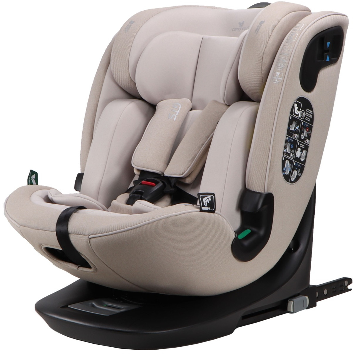 Cangaroo GTS Sandstone 40-150 cm 360° i-Size Autostoel