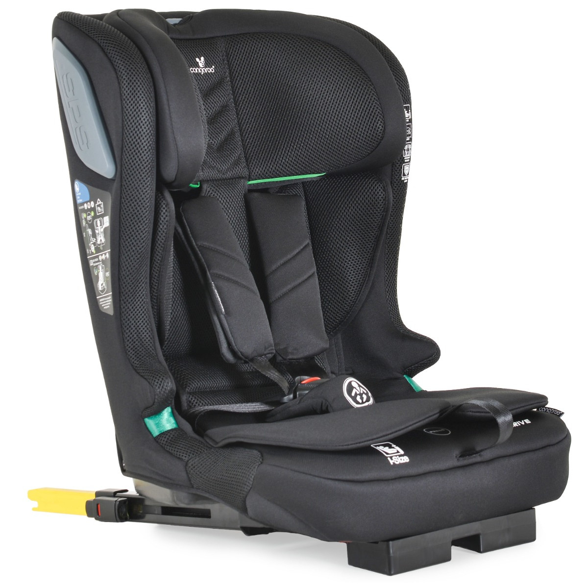 Cangaroo I-Drive Phantom Black 76-150 cm i-Size Autostoel