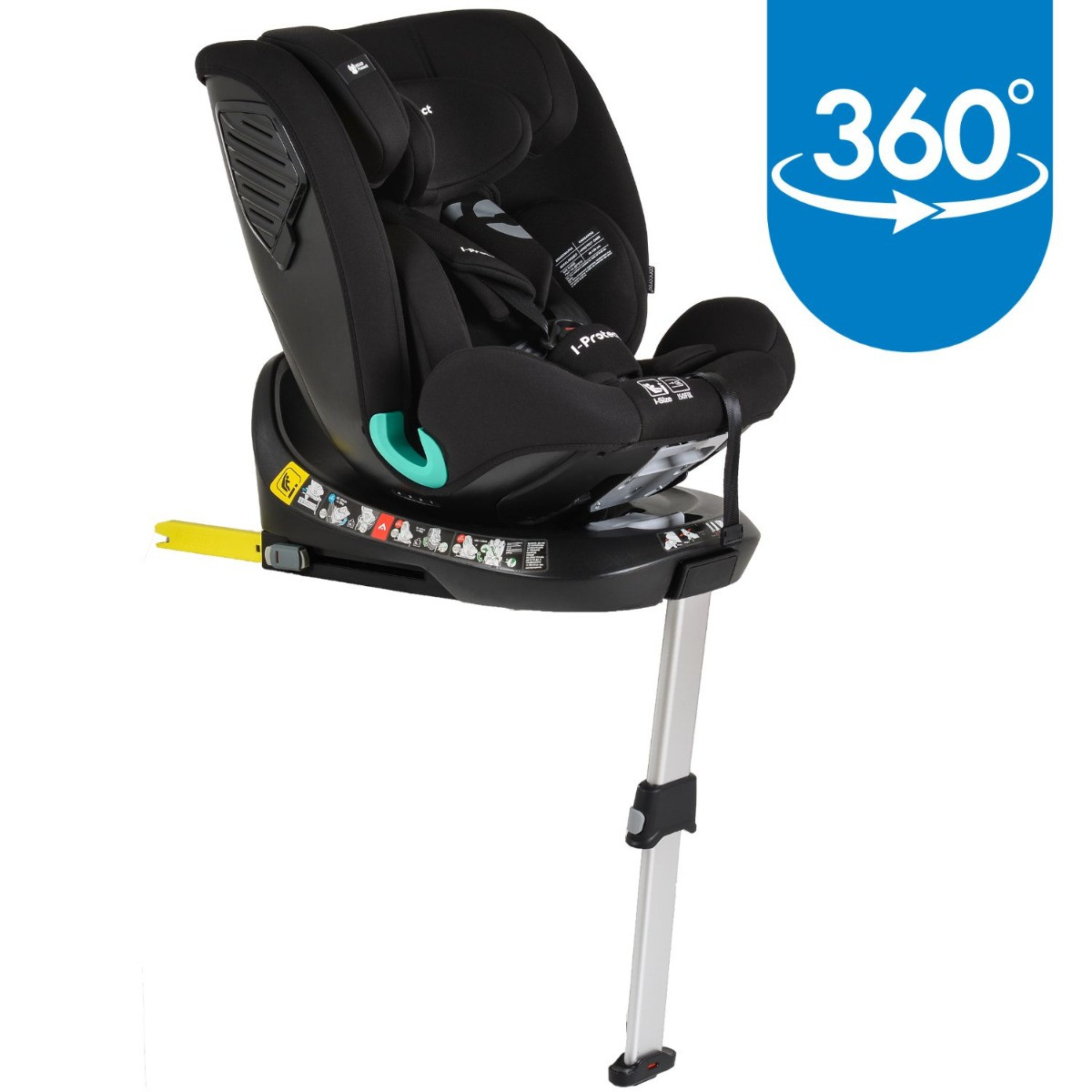 Cangaroo i-Protect Anthracite Black 40-150 cm 360° i-Size Autostoel