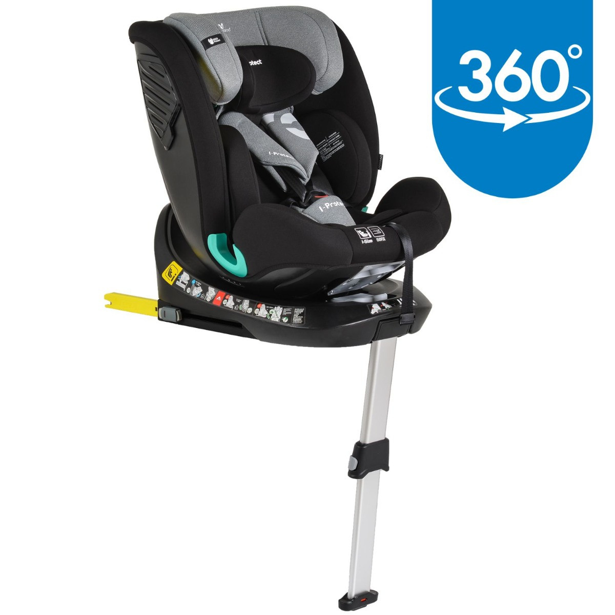 Cangaroo i-Protect Steel Grey 40-150 cm 360° i-Size Autostoel