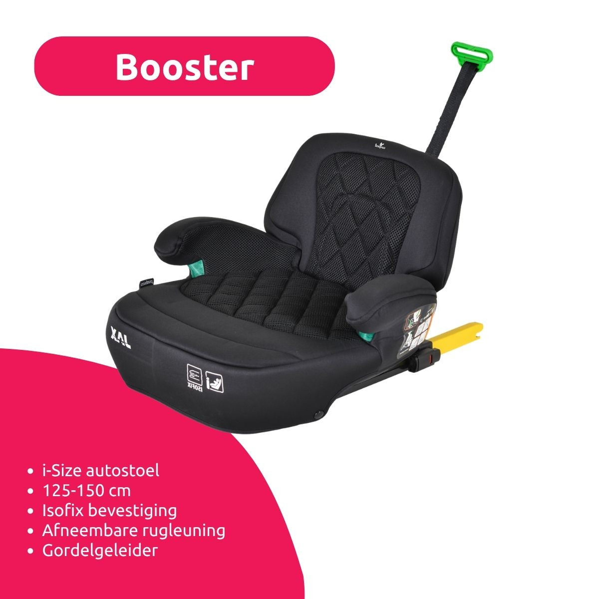 Cangaroo Jax Pink Isofix 125-150 cm i-Size Booster