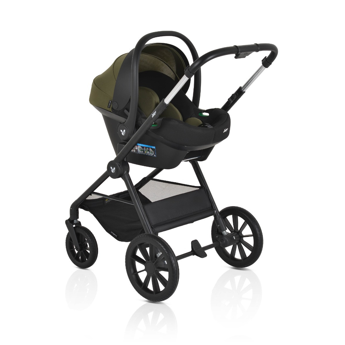 Cangaroo Joker Olive Green 3-in-1 Kinderwagen incl. Autostoel