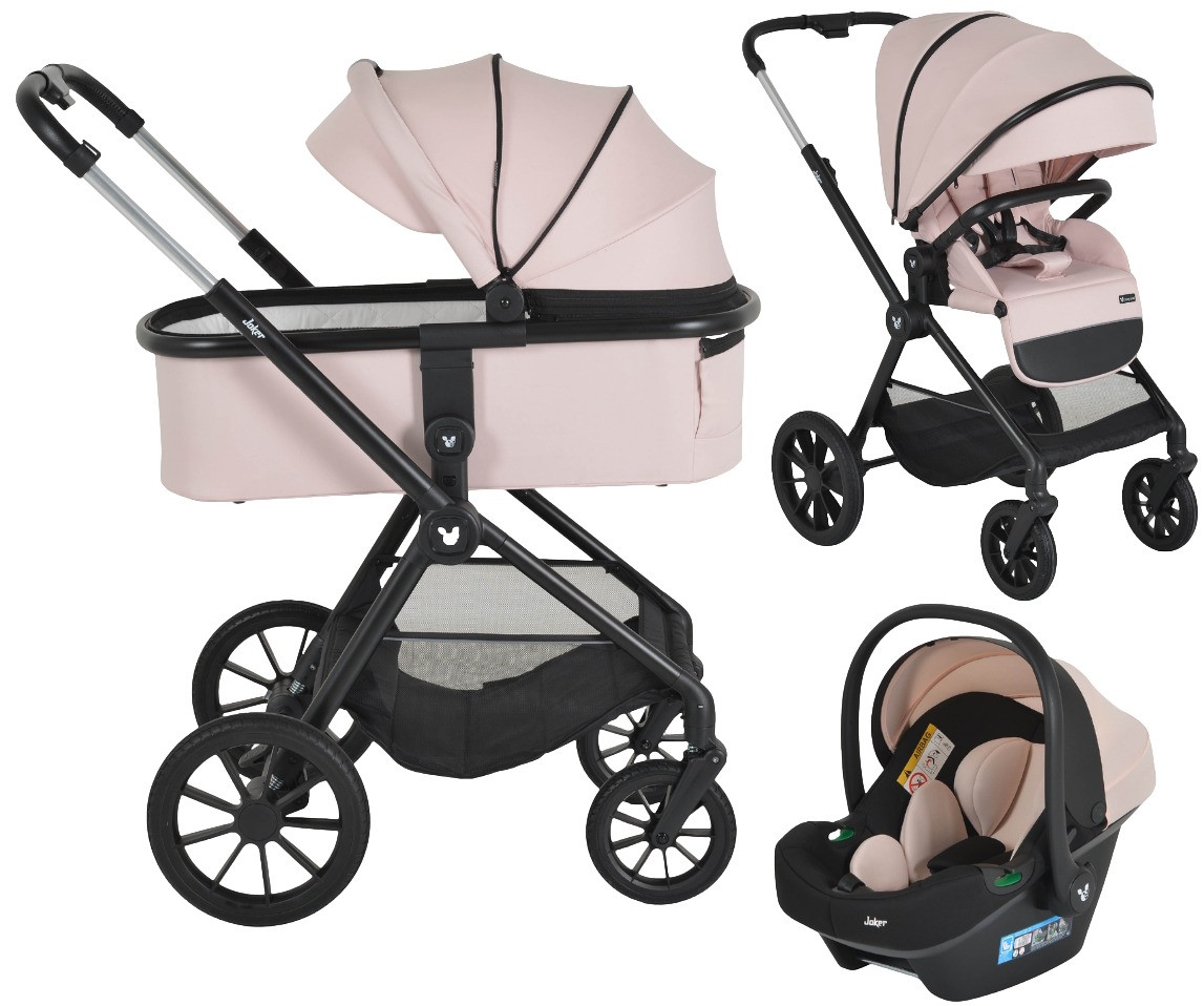 Cangaroo Joker Rose Cloud 3-in-1 Kinderwagen incl. Autostoel