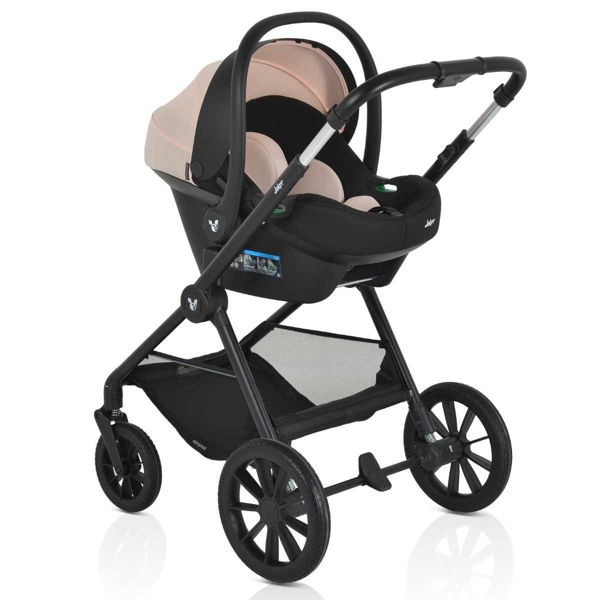 Cangaroo Joker Rose Cloud 3-in-1 Kinderwagen incl. Autostoel