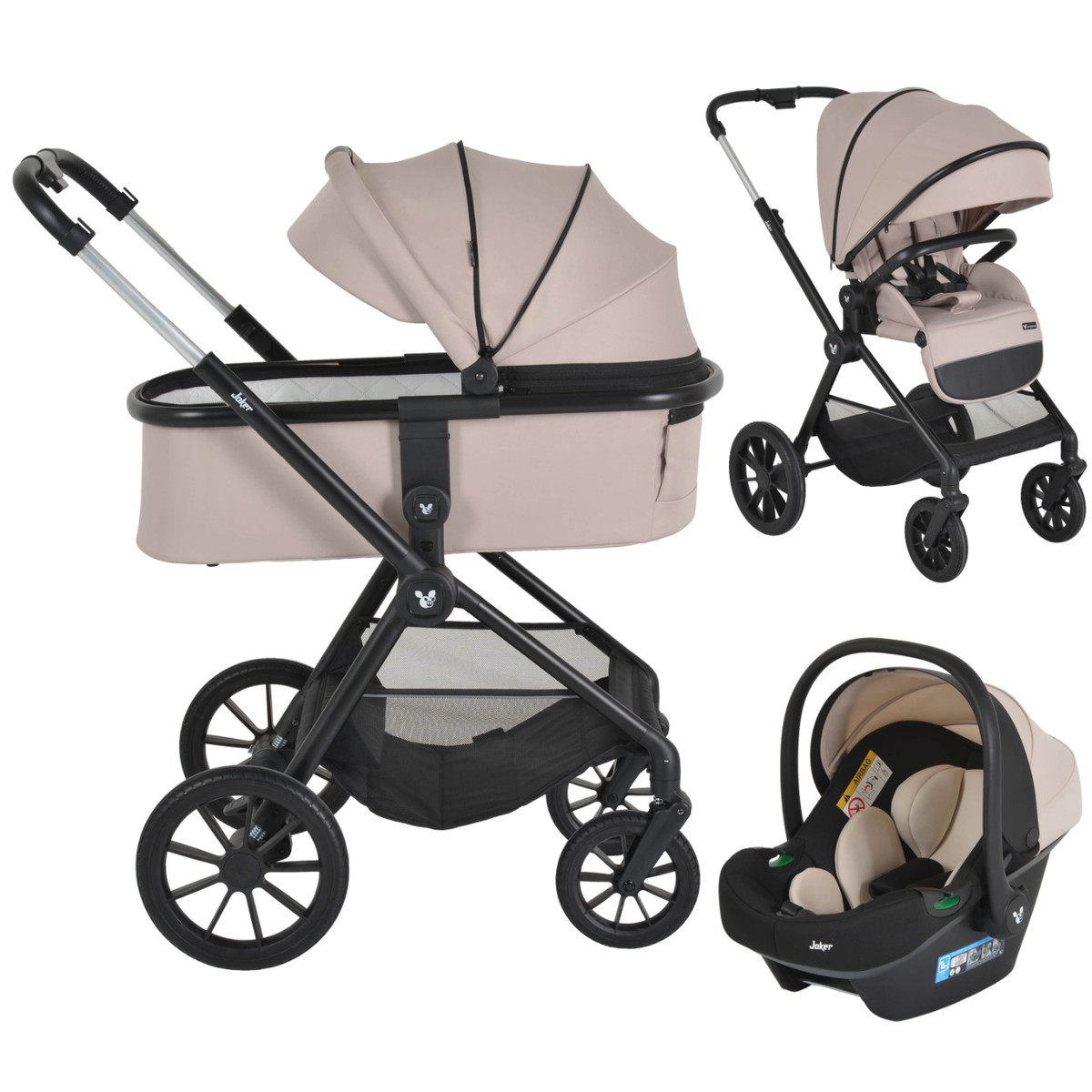 Cangaroo Joker Sand 3-in-1 Kinderwagen incl. Autostoel