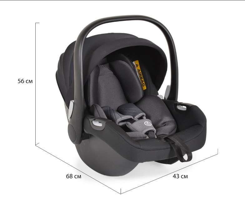 Cangaroo Macan Black 3-in-1 Kinderwagen Incl. i-Size Autostoel