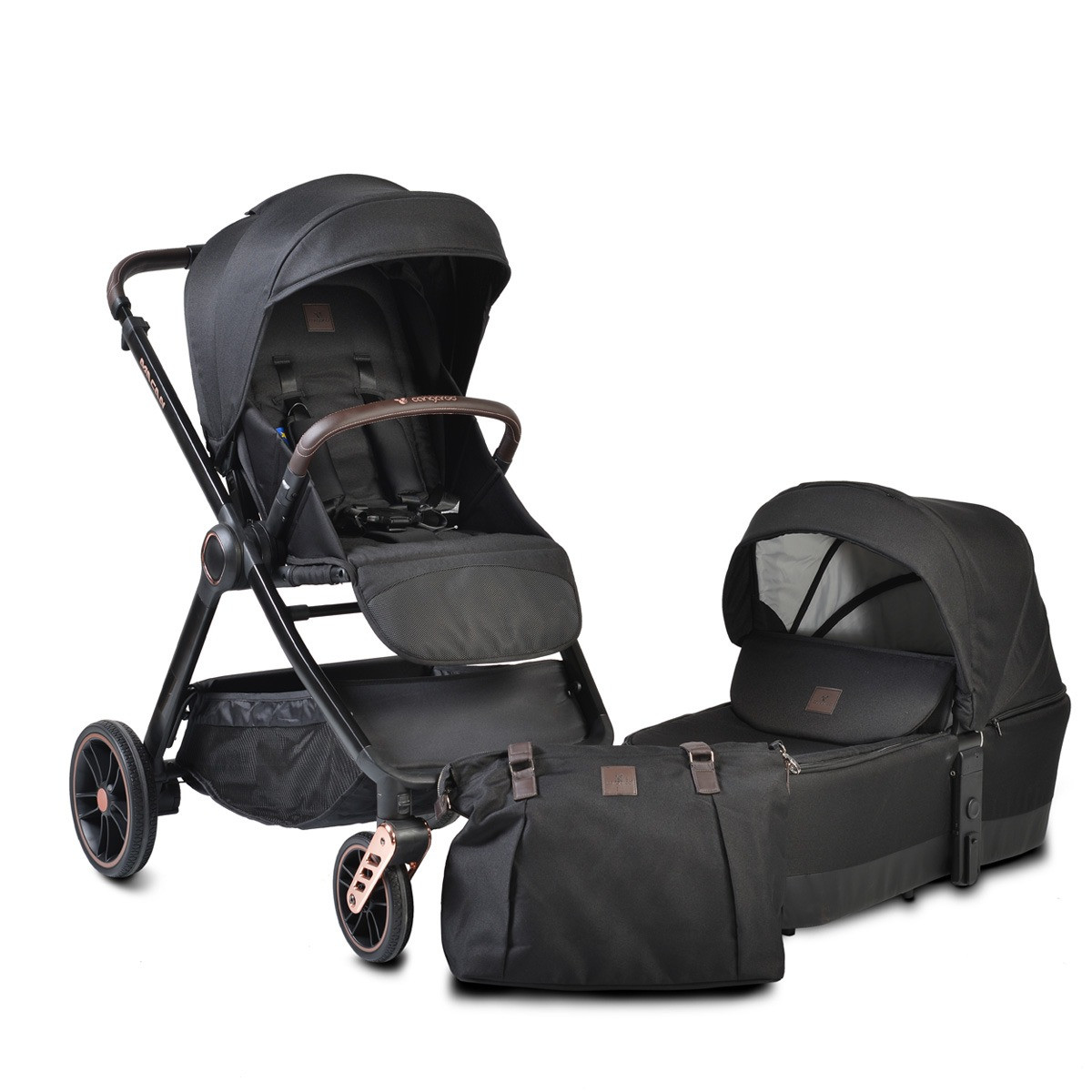 Cangaroo Macan Black 3-in-1 Kinderwagen Incl. i-Size Autostoel