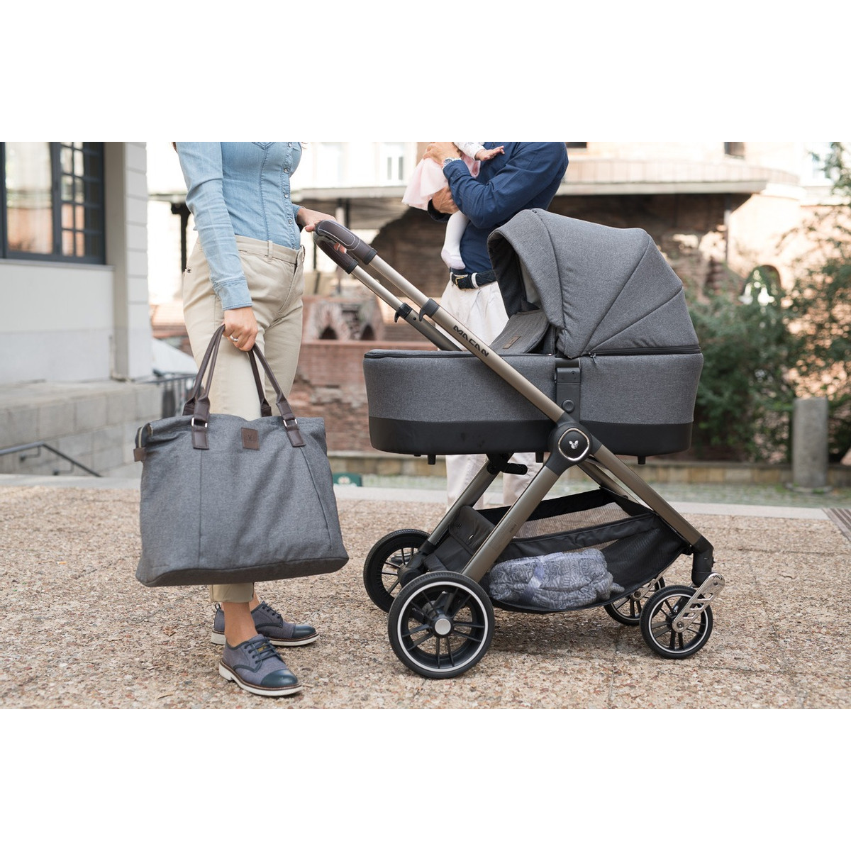 Cangaroo Macan Black 3-in-1 Kinderwagen Incl. i-Size Autostoel