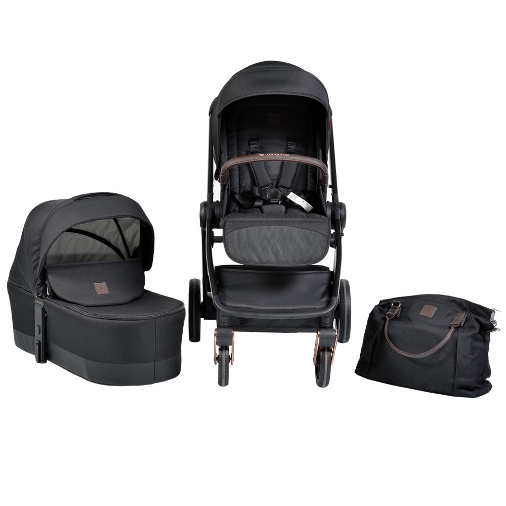 Cangaroo Macan Black 3-in-1 Kinderwagen Incl. i-Size Autostoel